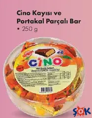 CİNO KAYISI VE PORTAKAL PARÇALI BAR 250 G